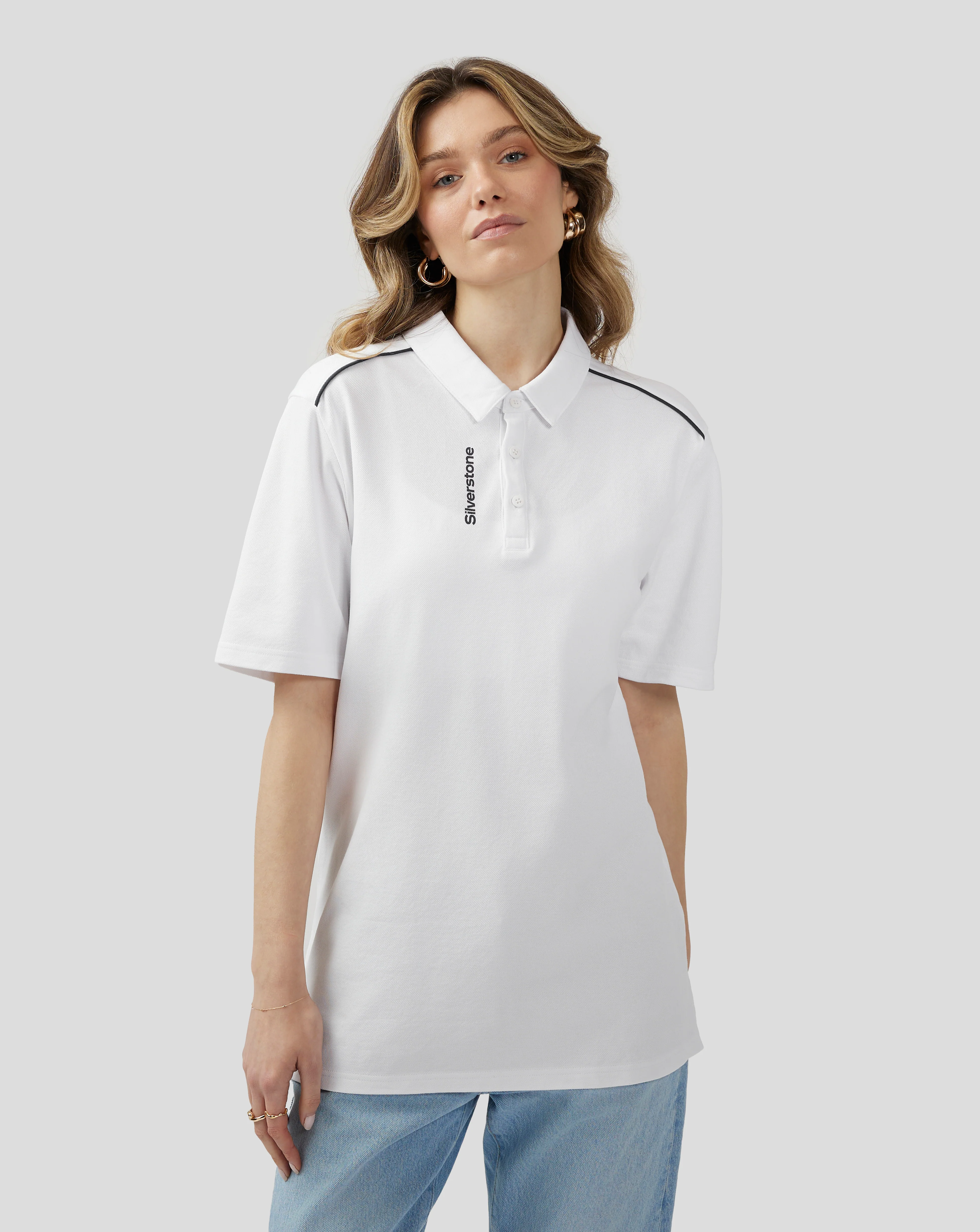 Unisex Silverstone Core Polo-Shirt - Brilliant White - Image 7