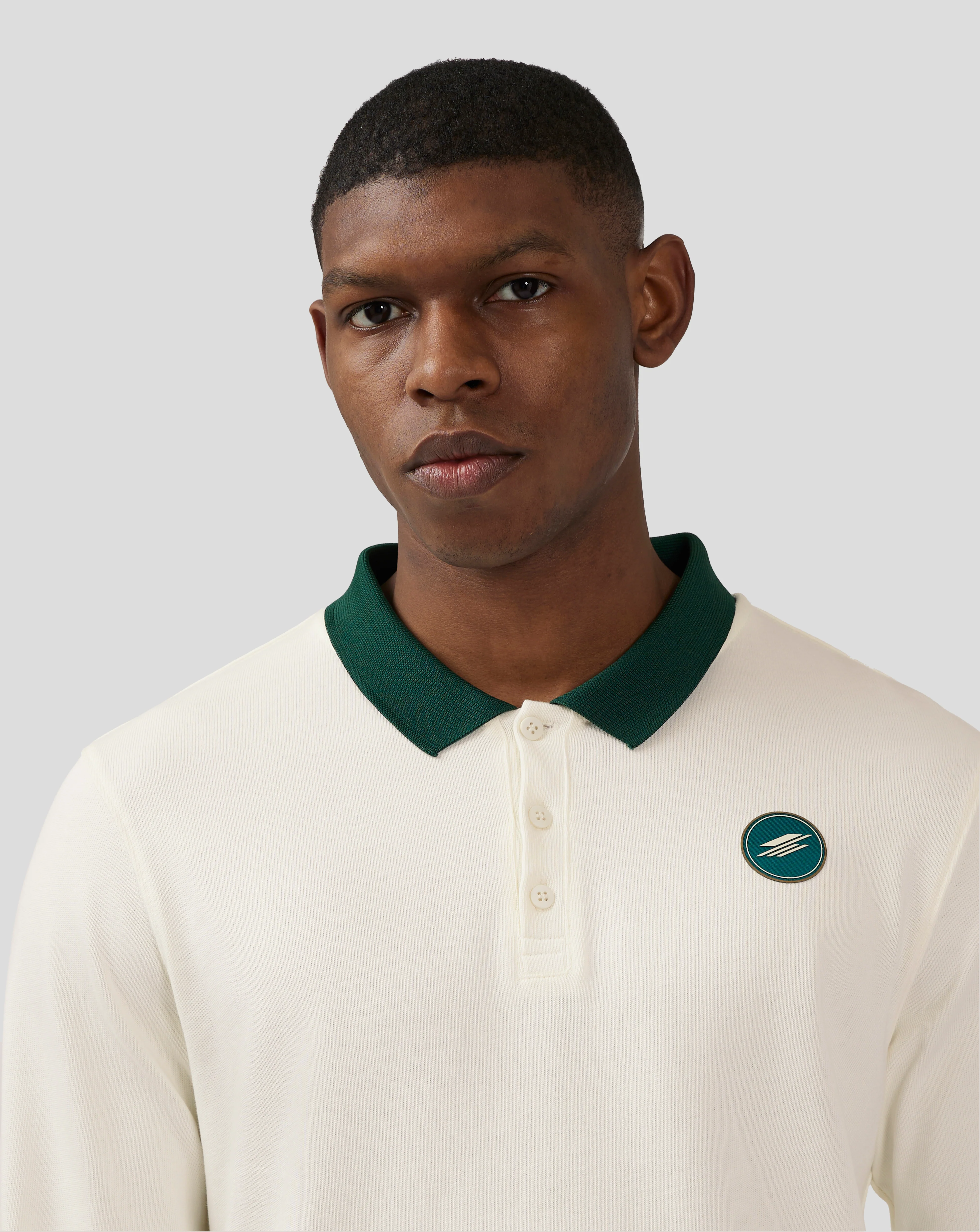 Unisex Silverstone Heritage Long Sleeve Polo - Coconut Milk - Image 5