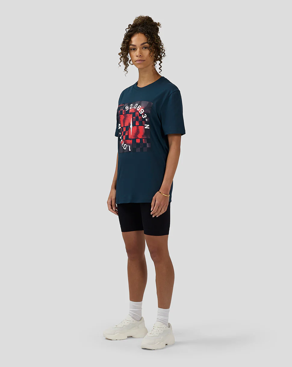 Unisex Silverstone x Castore Coordinate Graphic T-Shirt - Black Iris - Image 11