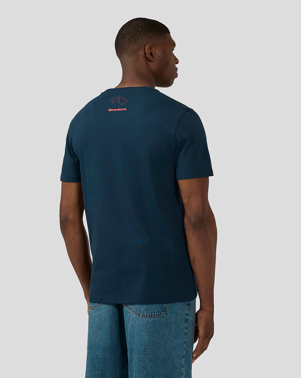 Unisex Silverstone x Castore Coordinate Graphic T-Shirt - Black Iris - Image 3