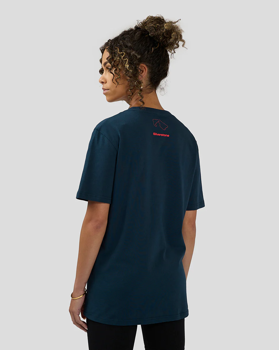 Unisex Silverstone x Castore Coordinate Graphic T-Shirt - Black Iris - Image 4