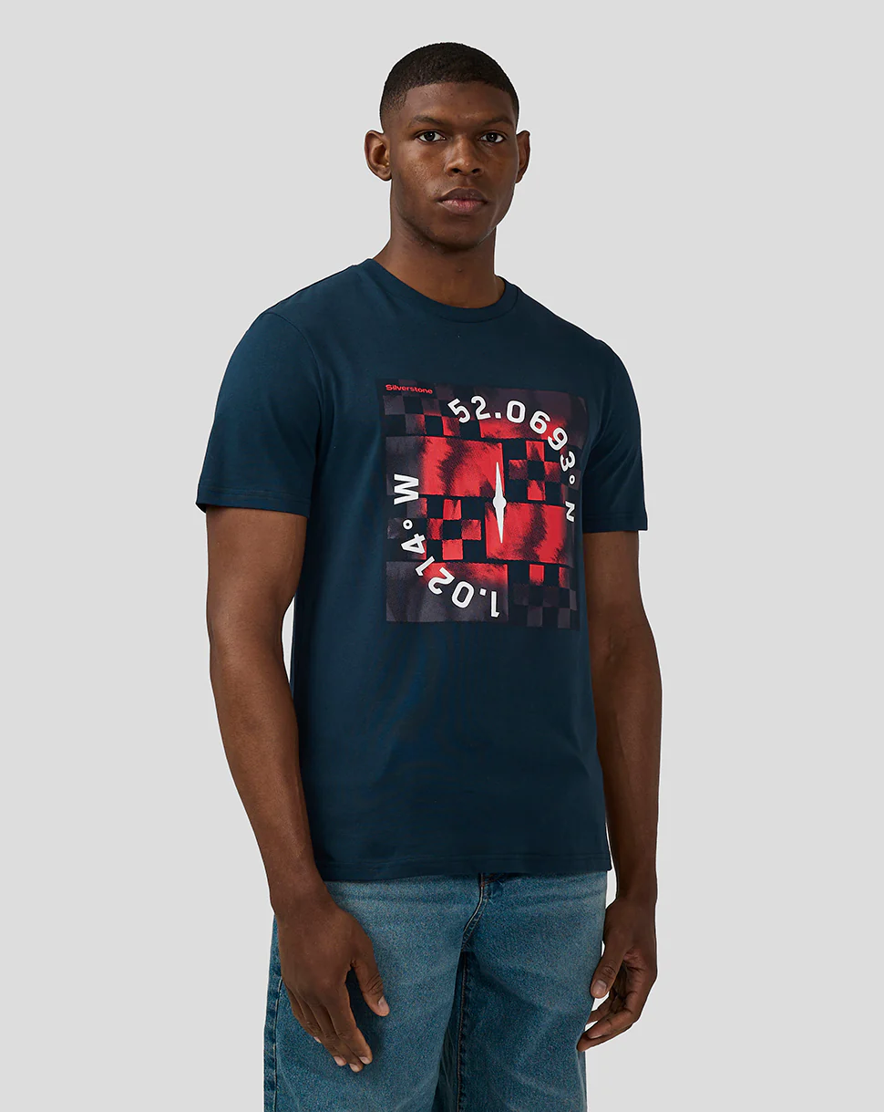 Unisex Silverstone x Castore Coordinate Graphic T-Shirt - Black Iris - Image 7
