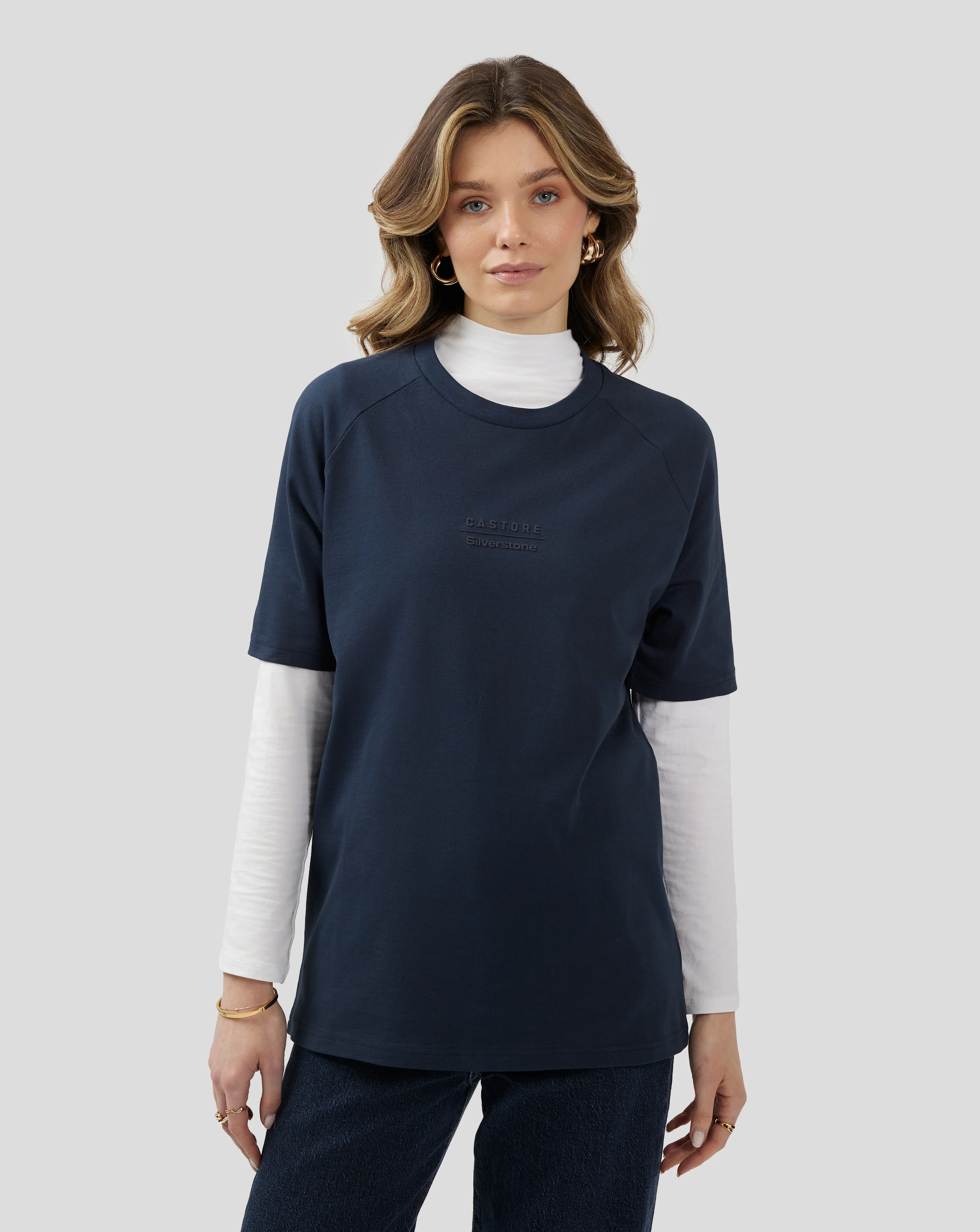 Unisex Silverstone x Castore Short Sleeve T-Shirt - Black Iris - Image 7