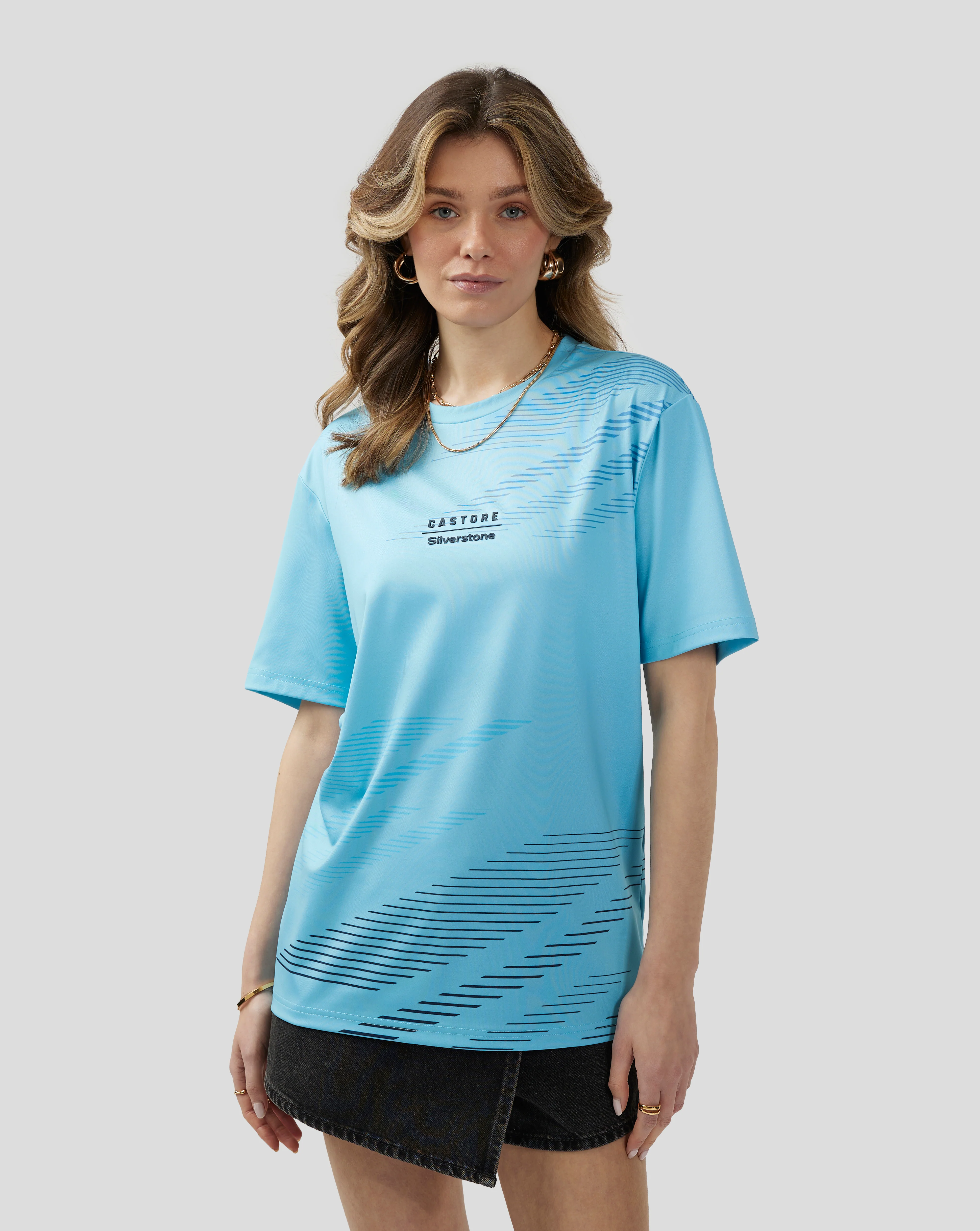Unisex Silverstone x Castore Sublimated Short Sleeve T-Shirt - Cabana Blue - Image 8