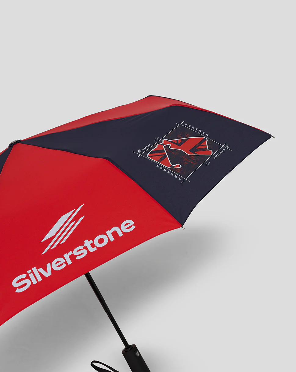 Silverstone Telescopic Umbrella - Red/Navy - Image 3