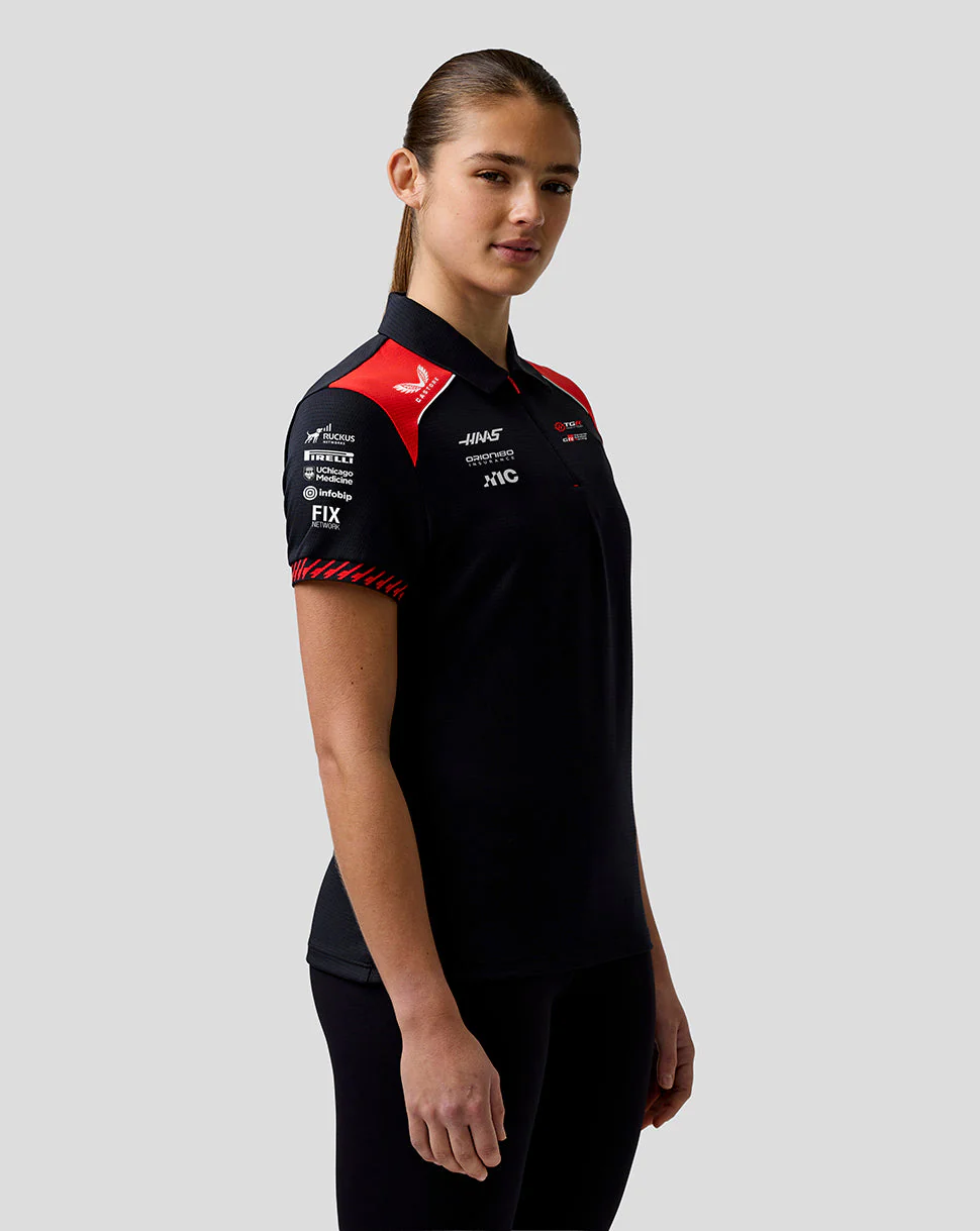 Official Haas Team Women's Short Sleeve Polo Shirt - Image 4
